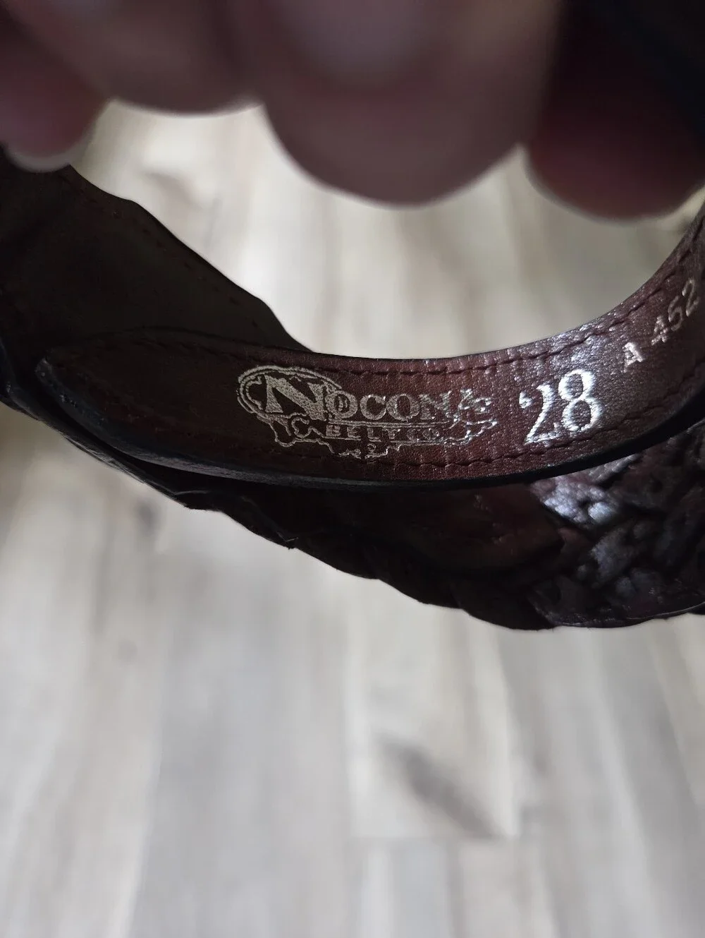 Nocona Leather Belt with Ornate Buckle